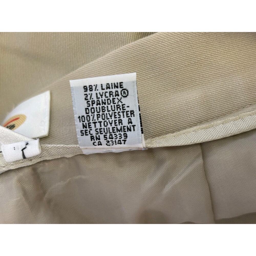 Vintage Talbots Wool Dress Pants Womens Size 10 Beige Pleated High Rise Stretch - Picture 4 of 7